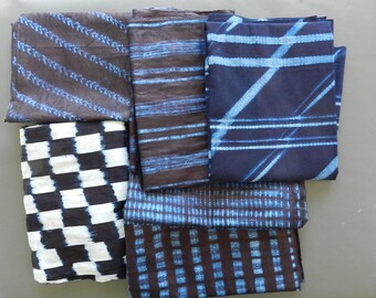 Antic best Indigo blue fabric from Guinea, tie and dye rich bazin, Adire cotton, African loincloth tinted bazin, 145cm 57.1" Lamaisonrafacia