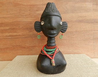 African mask "Sénufoho" diverted as an original gift pen holder