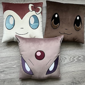 Eevee, Sylveon, Espeon inspired funny cushions-Pillows