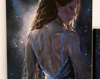 Feyre the High Lady of the Night Court inspired Art Print | ACOTAR/ACOMAF BookTok Painting