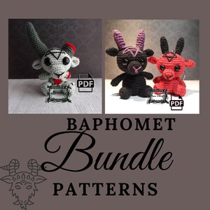 BUNDLE PATTERNS Baphomet Zombie and mini Bapho