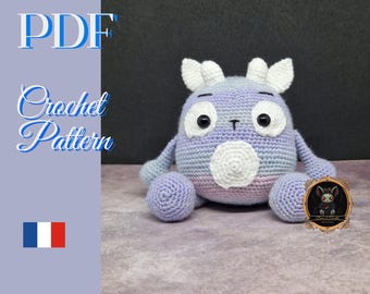 Crochet Pattern PDF – Lude the Round Monster – Beginner Amigurumi