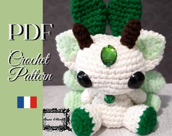 PATTERN: Amigurumi Perlimouflette, cute woodland fairy