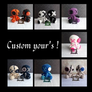Muñeco vudú personalizado – Amigurumi a medida – Peluche hecho a mano en tus colores – Criatura única tejida a crochet