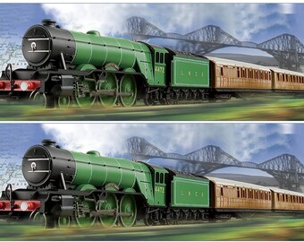 Edible LARGE FLYING SCOTSMAN TRAIN Birthday Cake Decoration Cake Topper