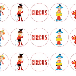 Carte de gaufrette de givrage de gâteau de cirque ou décoration de topper de gaufrette