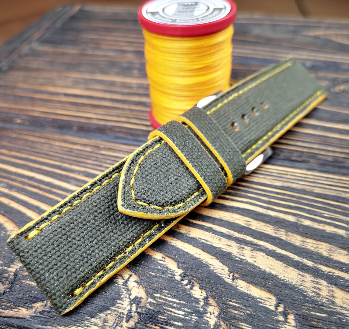 Canvas Watch Strap 16mm18mm20mm 22mm24mm26mm Dark Etsy