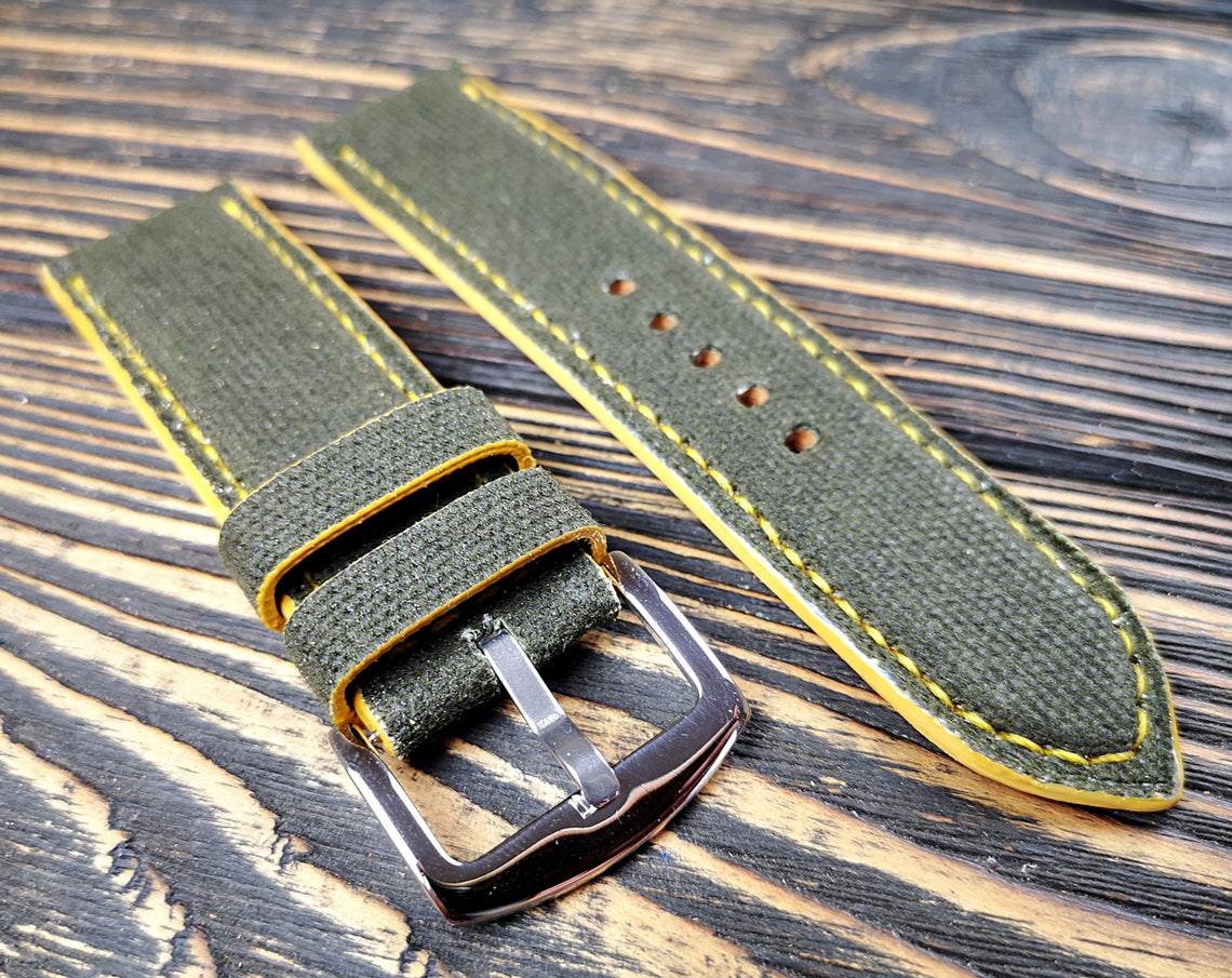 Canvas Watch Strap 16mm18mm20mm 22mm24mm26mm Dark Etsy
