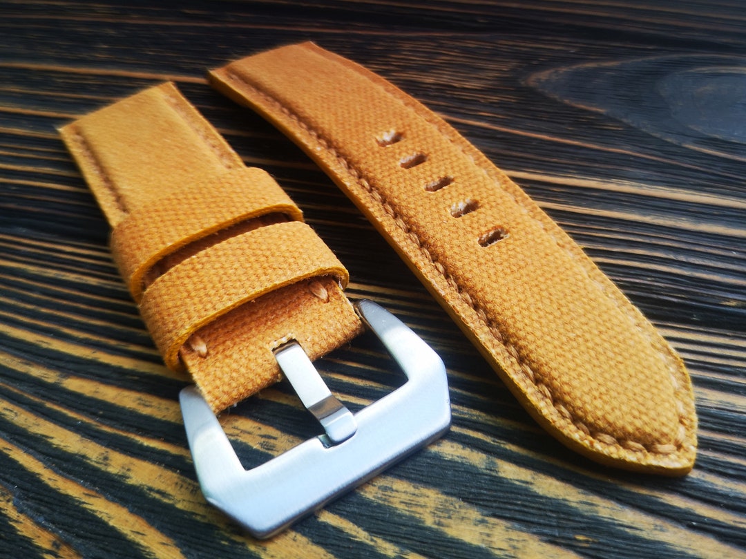 Canvas Watch Strap for Panerai 20mm 22mm 24mm 26mm Tan Etsy