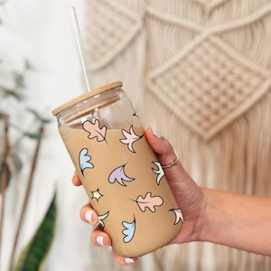Heartstopper Leaves Sipper Glass | Charming Fan Merch with Bamboo Lid & Straw Option