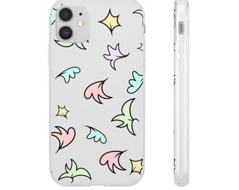 Heartstopper Clear iPhone Flexi Case, Heartstopper-Inspired Clear Phone Case with Leaf Design