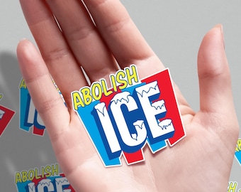 Abolish ICE Sticker: Bold Protest, ICEE-Inspired Design