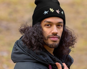 Heartstopper Leaves Cuffed Beanie - Embroidered Design