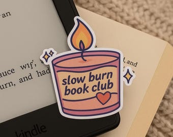 Slow Burn Book Club Vinyl Sticker, Romance Reader Decal
