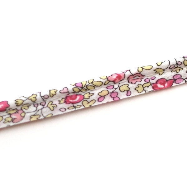 Passepoil 10 mm en coton Liberty Eloise rose 7015 X