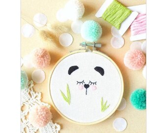 Kit broderie  tendre panda - French'Kits