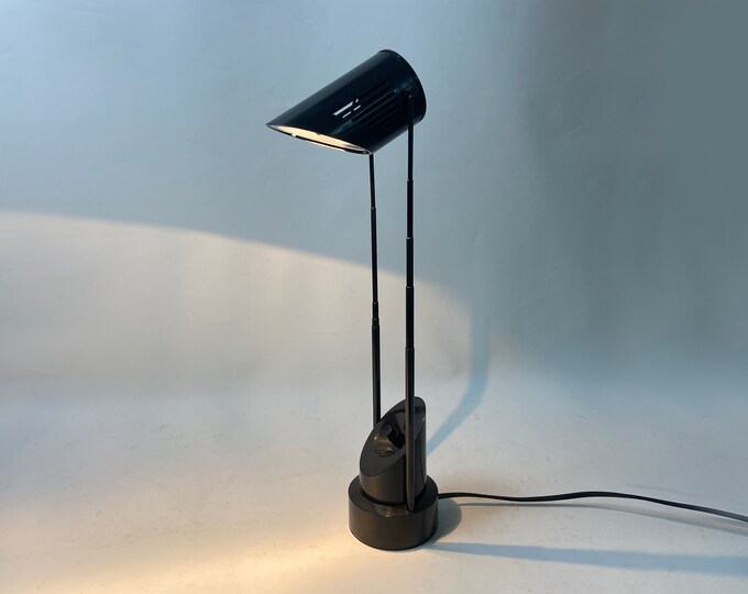 Vintage Telescopic Desk Lamp Memphis Design Black Etsy
