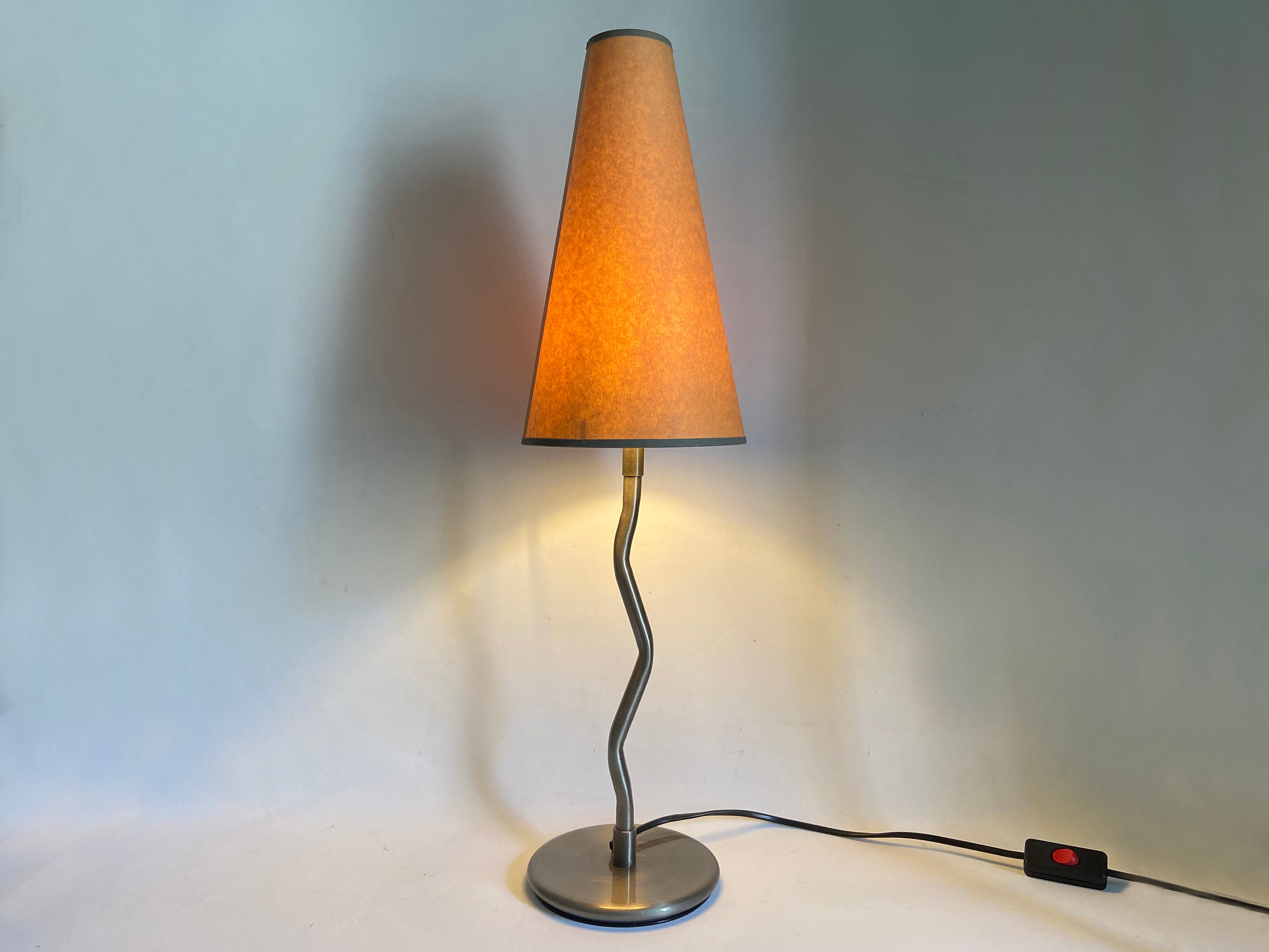 Rare Vintage Ikea Antimon Squiggle Lamp Modernist Table Lamp