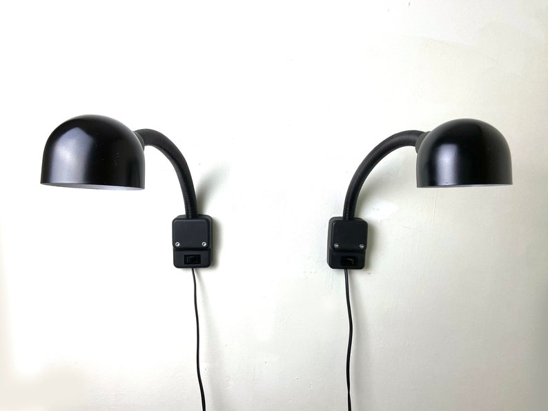 Set of 2 Vrieland Design Snake Wall lamps shops | Bed side lamps | Dutch Design | 80's | Memphis Style | Adjustable | Minimalist | Postmodern