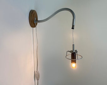 Upcycled | Industrial Wall Sconce | Cage lamp | Handmade | Industrial lamp | Old & New Elements | Steampunk