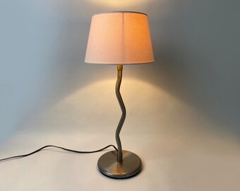 Vintage Ikea Antimon Squiggle Lamp | Modernist | Table lamp | Minimalist | Memphis Milano Style | Wavy lamp | Postmodern | 90s aesthetic