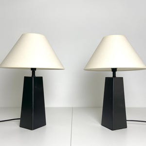 Vintage Set of 2 Conical 80s table lamps | Minimalist | Bedside Lamp | Danish Design | Side table lamp | Nordic