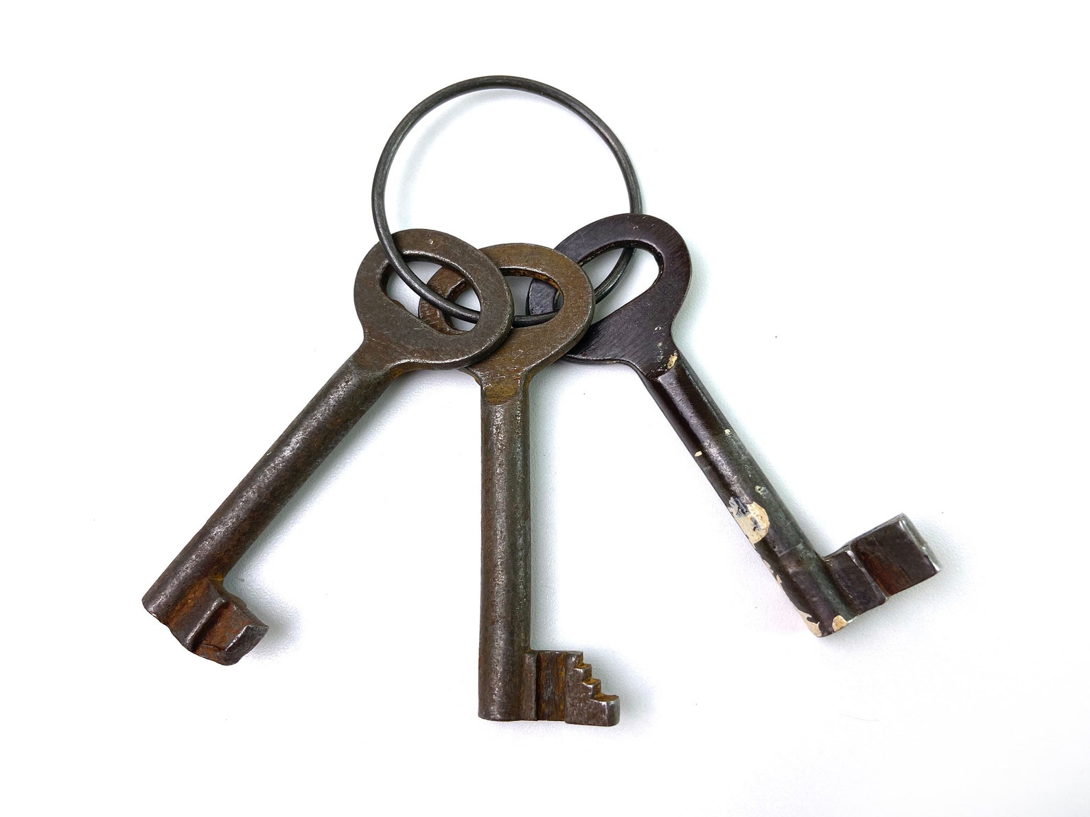 Set of 3 Old Dutch Antique Skeleton Keys | 1940s | Art Deco Style | by ...
