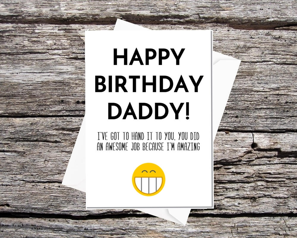 Papa Verjaardagskaart Grappige Papa Kaart Grappige Gelukkige Etsy