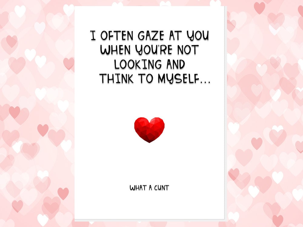 Funny Rude Anniversary Valentine's Card Rude Husband - Etsy UK