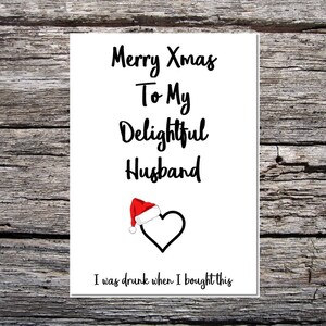 husband christmas card sarcastic card merry xmas husband funny card delightful husband i was drunk when i bought this heart santa hat - Merry Christmas Husband husband christmas card sarcastic card merry xmas husband funny card delightful husband i was drunk when i bought this heart santa hat - Merry Christmas Husband