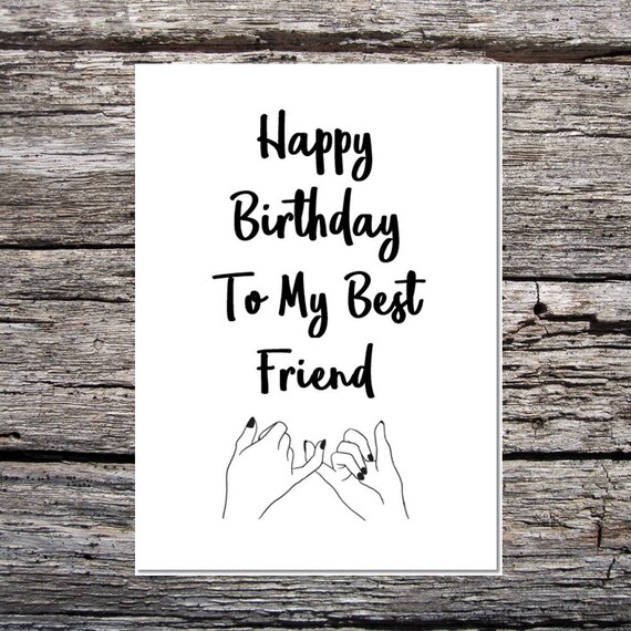 White Rustic Country Chic Style Best Tea Birthday Card Bestie Best Friend