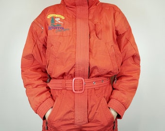 スキー DESCENTE vintage ski suits Vintage 90s Descente Ski Suit Mens M Retro Insulated Shiny