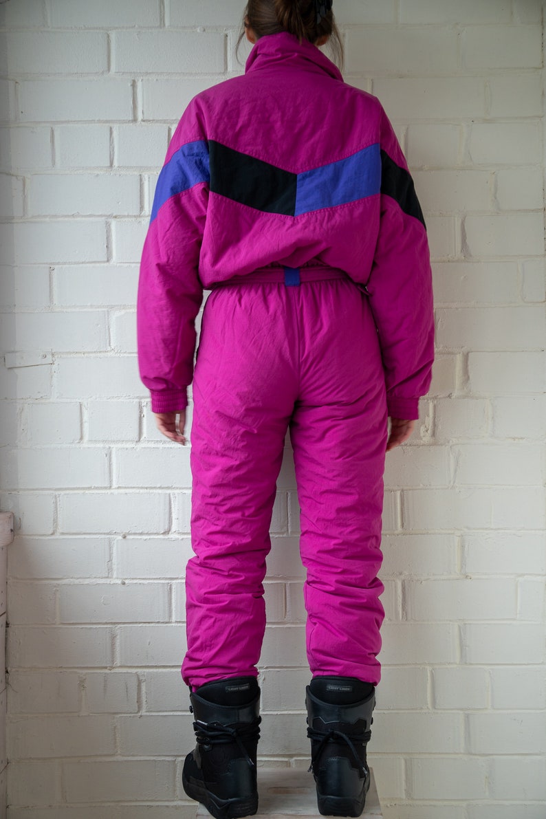 Vintage Ski Overall| Winter Skiing Suit One Piece Ski Suit Vintage ETIREL Ski Suit Snowboarding Suit Multi color Ski Suit