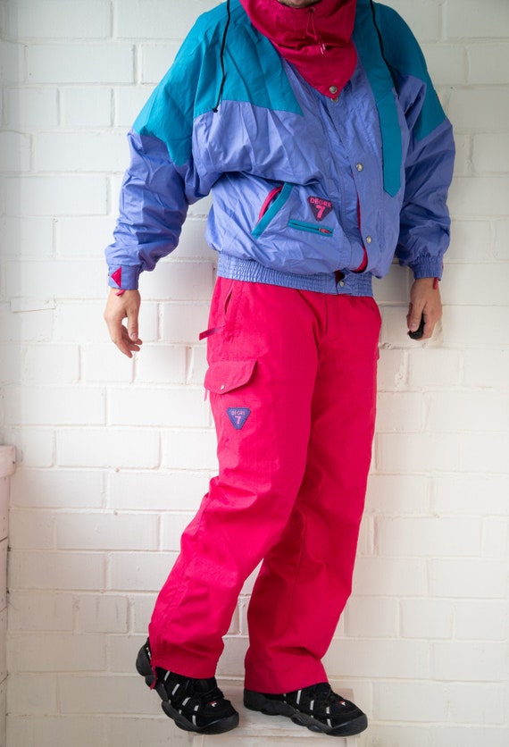 Vintage DEGRE 7 Ski Jacket and Ski Pants | Multi c