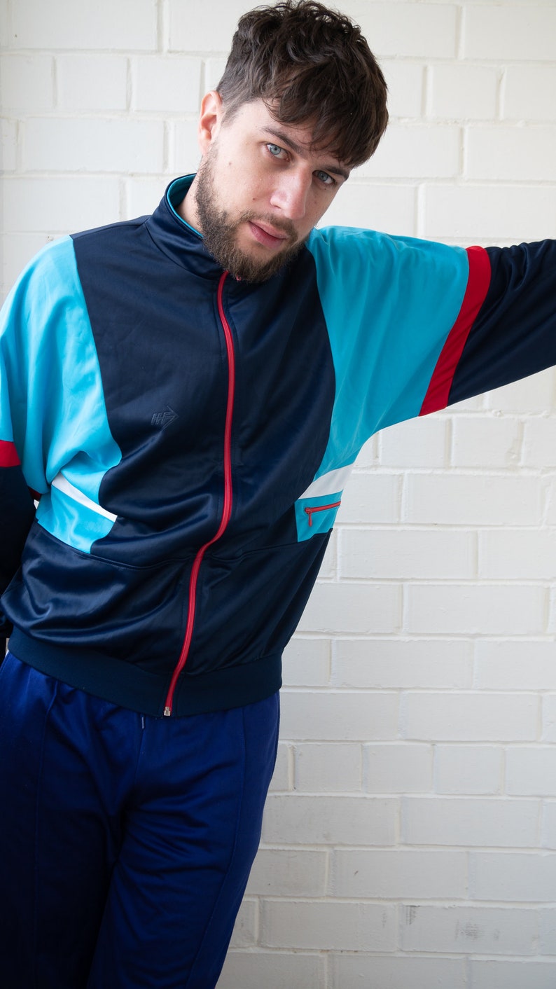 Vintage Tracksuit Vintage Track Top Old School Tracksuit Multicolor Tracksuit Jacket image 7