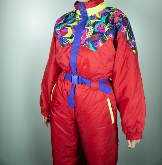 Vintage RODEO Ski Suit | Red Ski Suit | Snowboardi