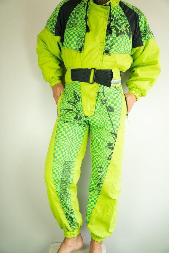 Vintage ANZONI Ski Suit | Multi color Ski Suit | S