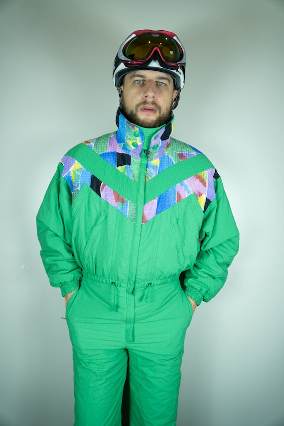 Vintage DOBBIACO Ski Suit Multi color Ski Suit Sno