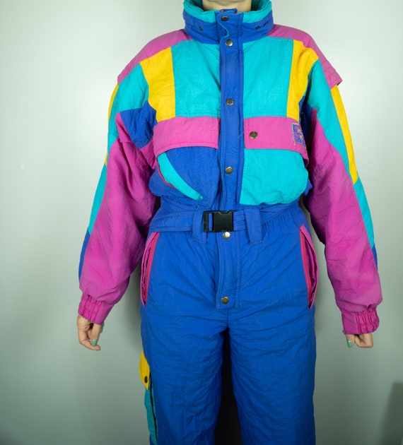 Vintage RODEO Ski Suit | Multi color Ski Suit | Vi