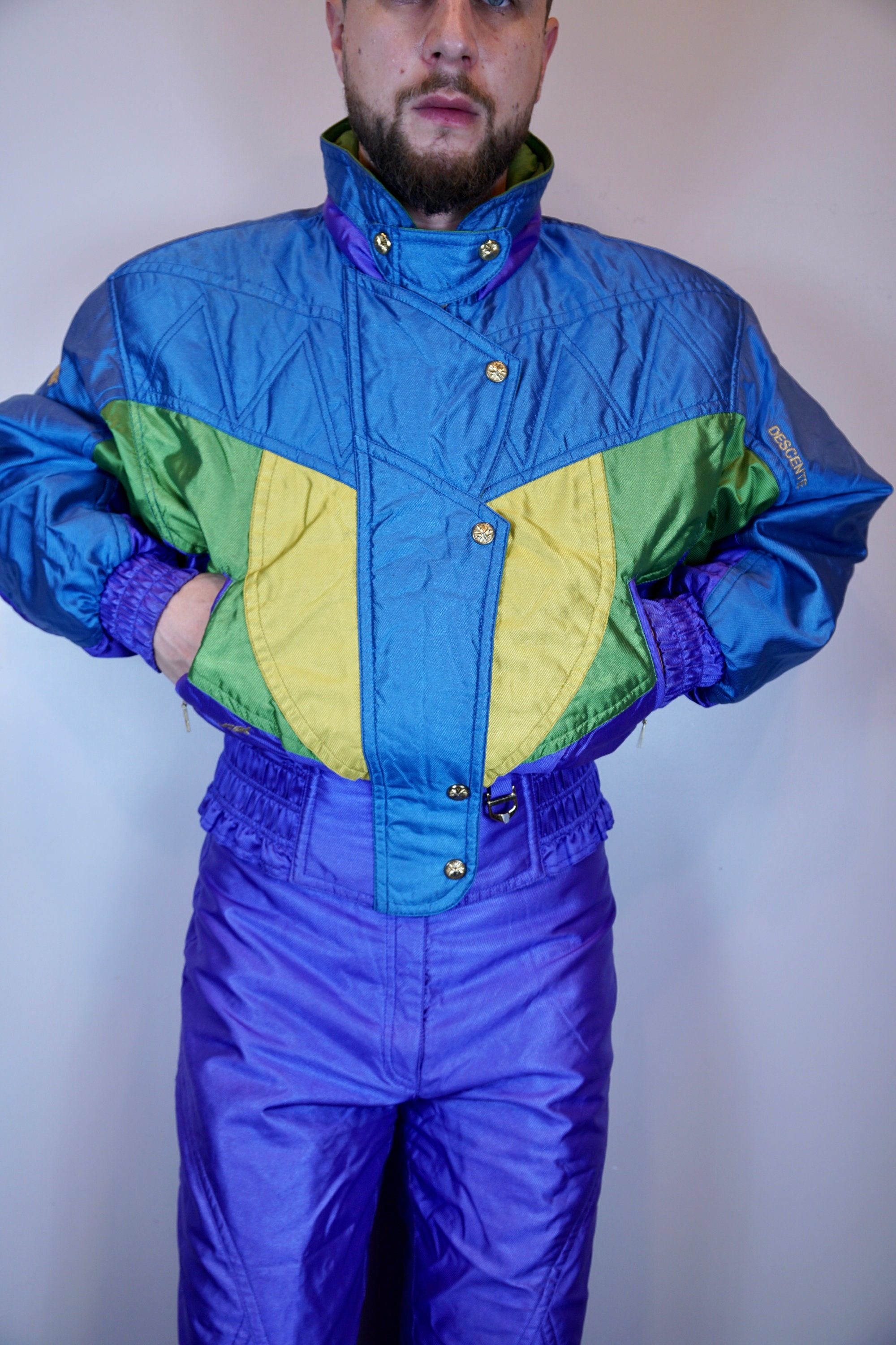 Vintage DESCENTE Ski Suit Retro Ski Suit Snowboarding Suit