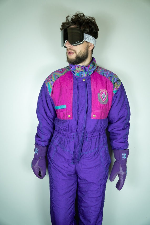 Vintage Ski Suit | Multi color Ski Suit | Snowboar