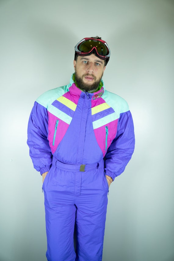Vintage RODEO Ski Suit Multi color Ski Suit Snowbo