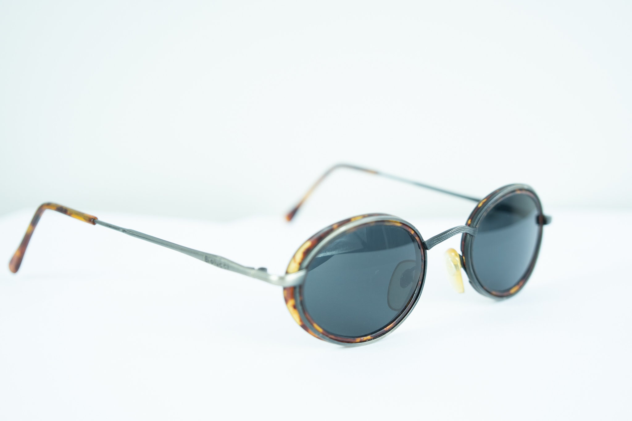 Retro Vintage Bialucci Sunglasses 90s Vintage Oval Sunglasses by Bialucci. NOS Satin Finish  main image 2