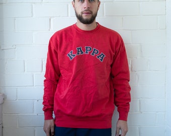 Vintage Kappa Unisex Jumper | Kappa Pullover | Red Kappa Sweater | Oldschool Jumper