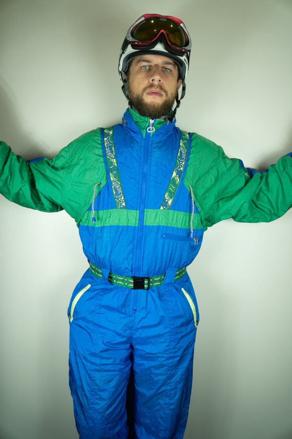 Vintage NORDIC Ski Suit Multi color Ski Suit Snowb