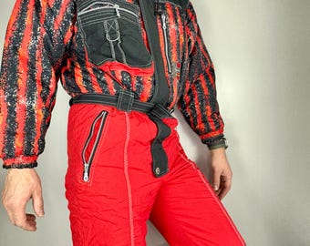 スキー DESCENTE vintage ski suits Vintage Descente 80s Men's Ski Suit Made in Japan Snowsuit