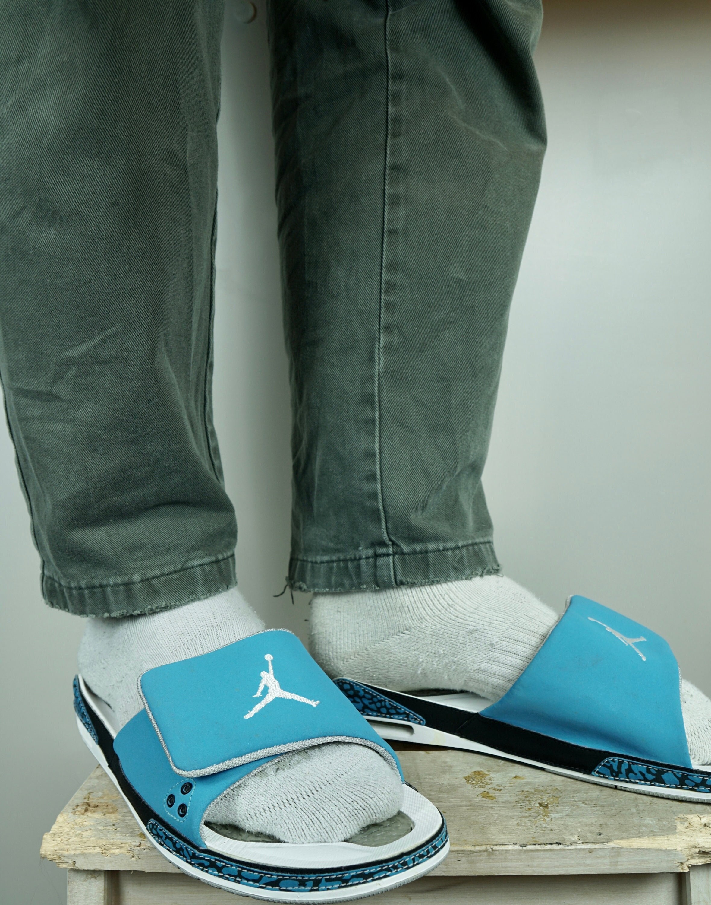 Vintage AIR Jordon Retro 3 Slides Rave Vintage Air Jordan Slippers