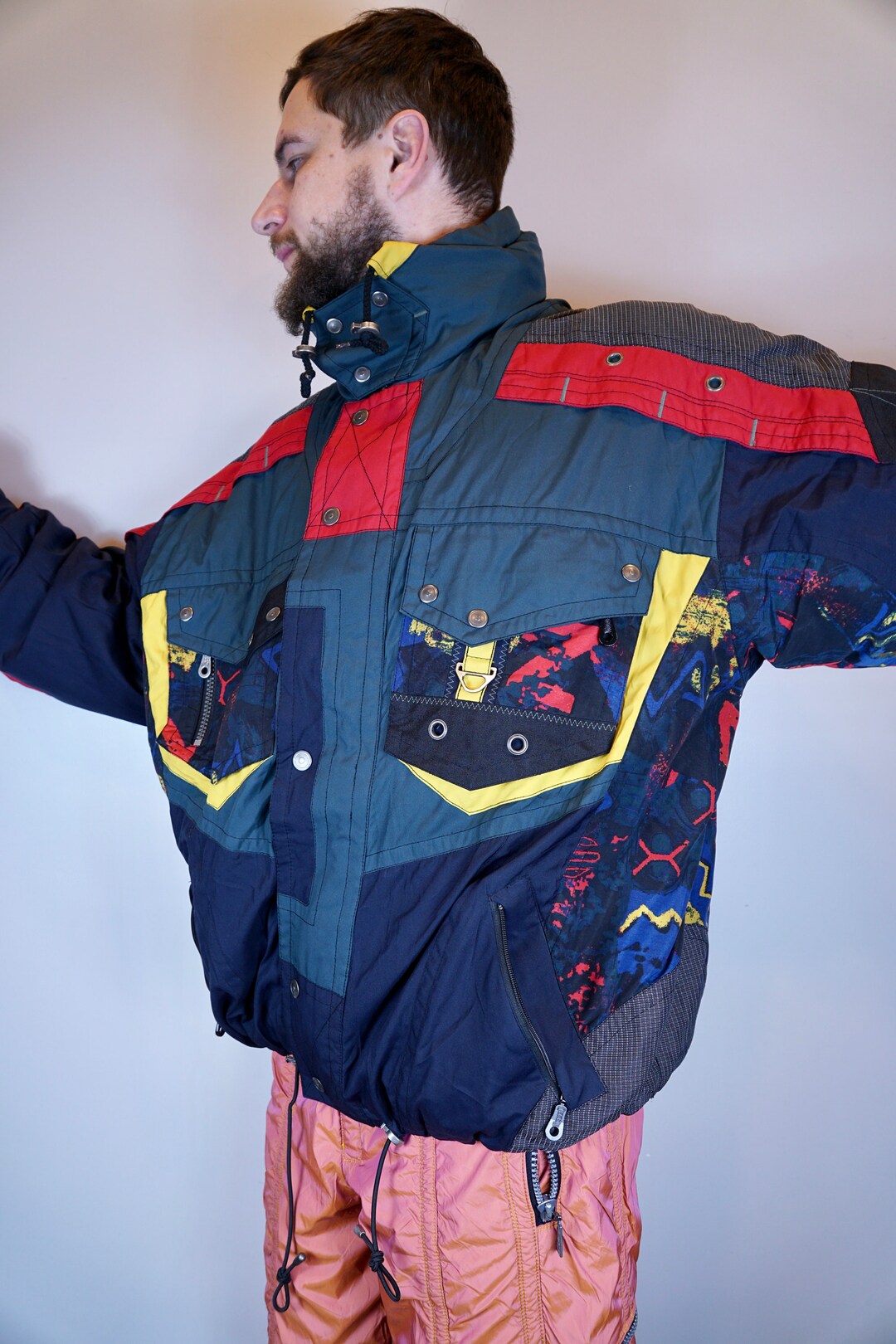 Vintage Ski Jacket by RODEO Retro Ski Jacket Snowboarding Etsy