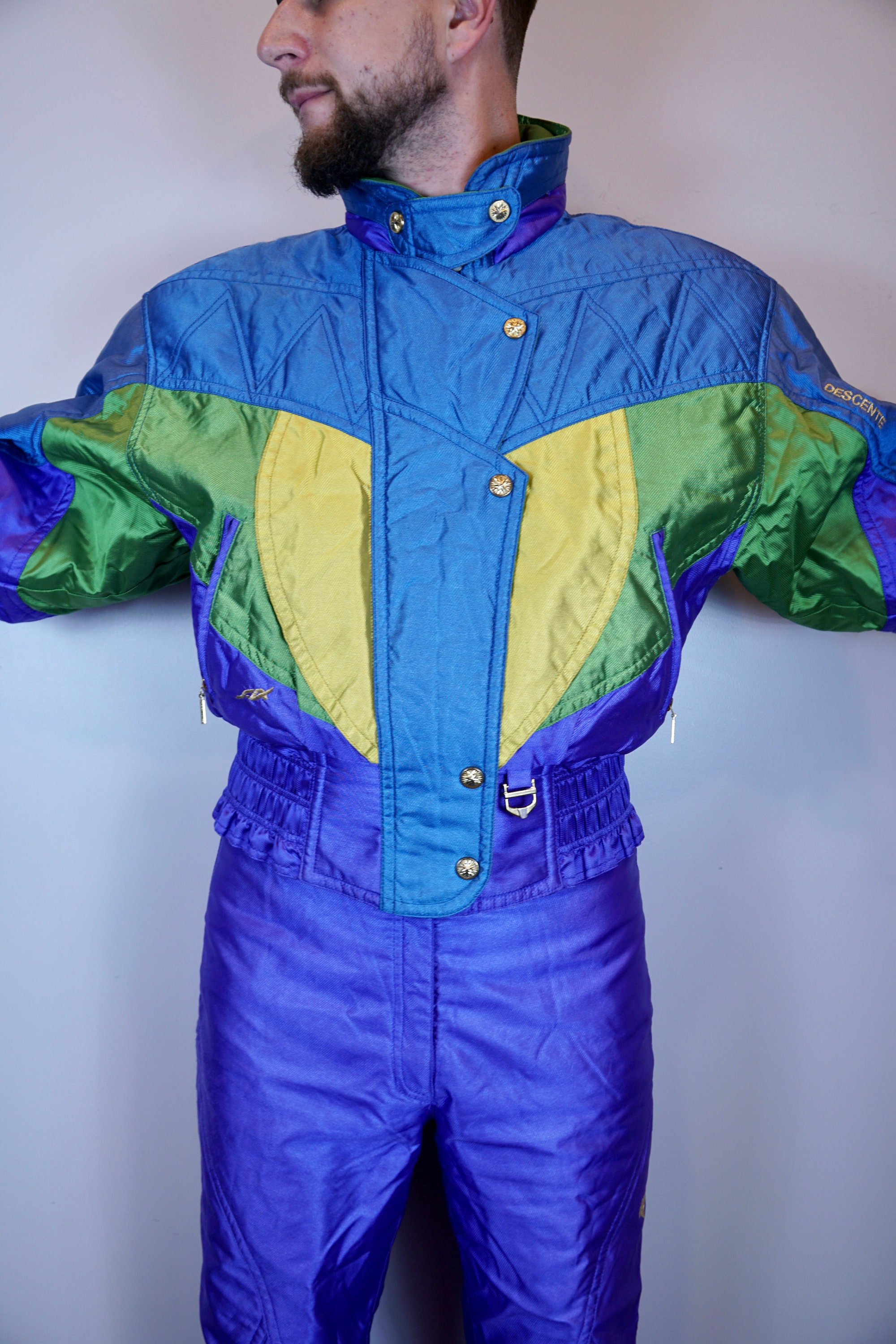 スキー DESCENTE vintage ski suits Vintage DESCENTE Ski Suit Retro Ski Suit Snowboarding Suit Vintage