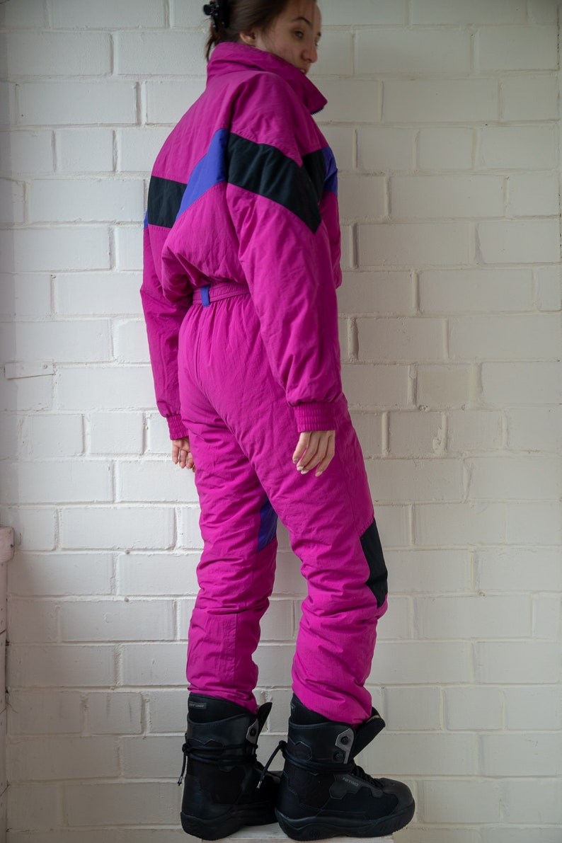 Vintage Ski Overall| Winter Skiing Suit One Piece Ski Suit Vintage ETIREL Ski Suit Snowboarding Suit Multi color Ski Suit